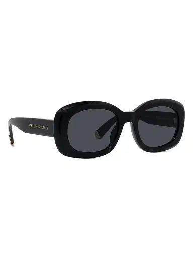 Stella McCartney Women's Square Shiny 52MM Sunglasses - Shiny Black Smoke | Thumbnail 8 Stella McCartney Women's Square Shiny 52MM Sunglasses - Shiny Black Smoke | Thumbnail 8
