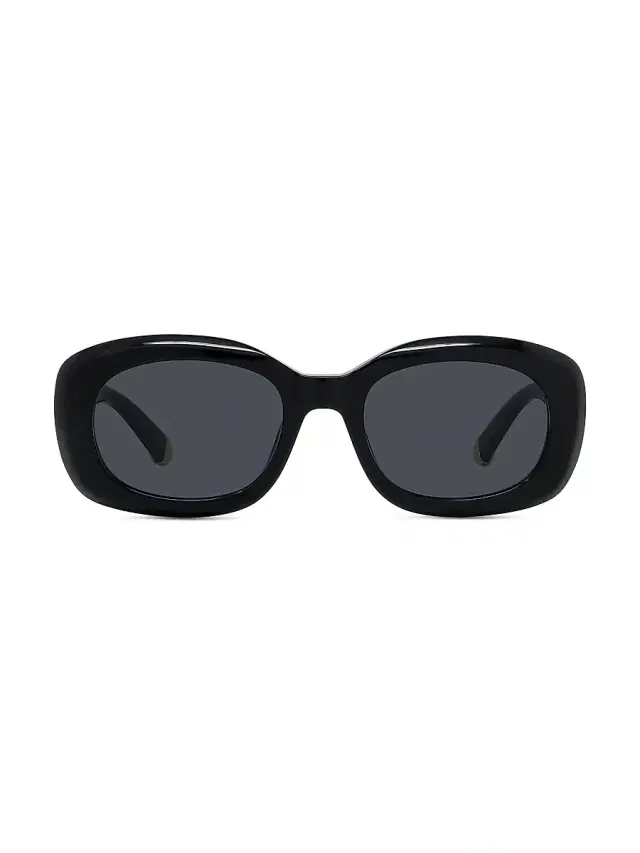 Stella McCartney Women's Square Shiny 52MM Sunglasses - Shiny Black Smoke