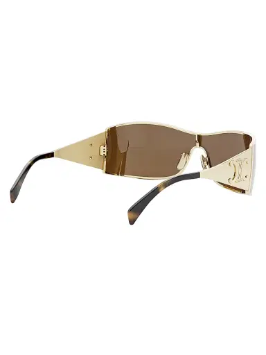 CELINE Women's Maxi Metal Triomphe Mask Sunglasses - Endura Gold Brown | Thumbnail 6 CELINE Women's Maxi Metal Triomphe Mask Sunglasses - Endura Gold Brown | Thumbnail 6