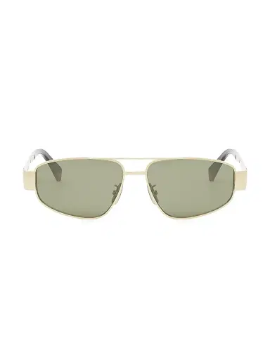 Celine Women's Metal Triomphe 57MM Pilot Sunglasses | Thumbnail 2