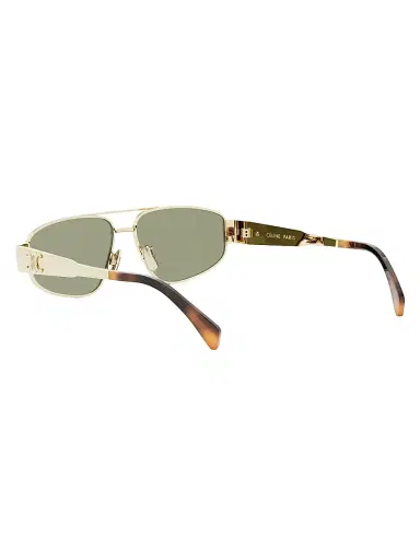Celine Women's Metal Triomphe 57MM Pilot Sunglasses | Thumbnail 4