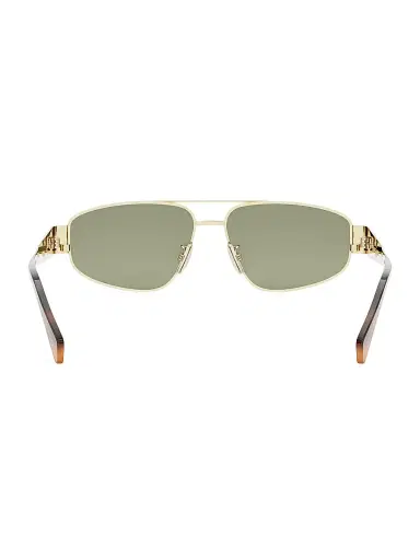 Celine Women's Metal Triomphe 57MM Pilot Sunglasses | Thumbnail 5