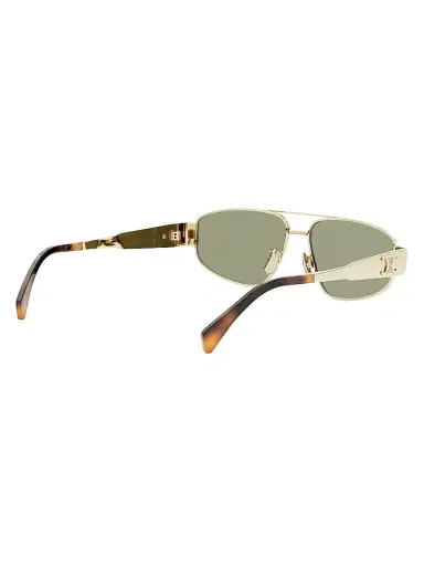 Celine Women's Metal Triomphe 57MM Pilot Sunglasses | Thumbnail 6