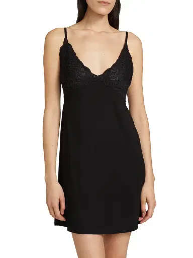 Natori Women's Feathers Essentials Chemise - Black - Size Large | Thumbnail 3 Natori Women's Feathers Essentials Chemise - Black - Size Large | Thumbnail 3