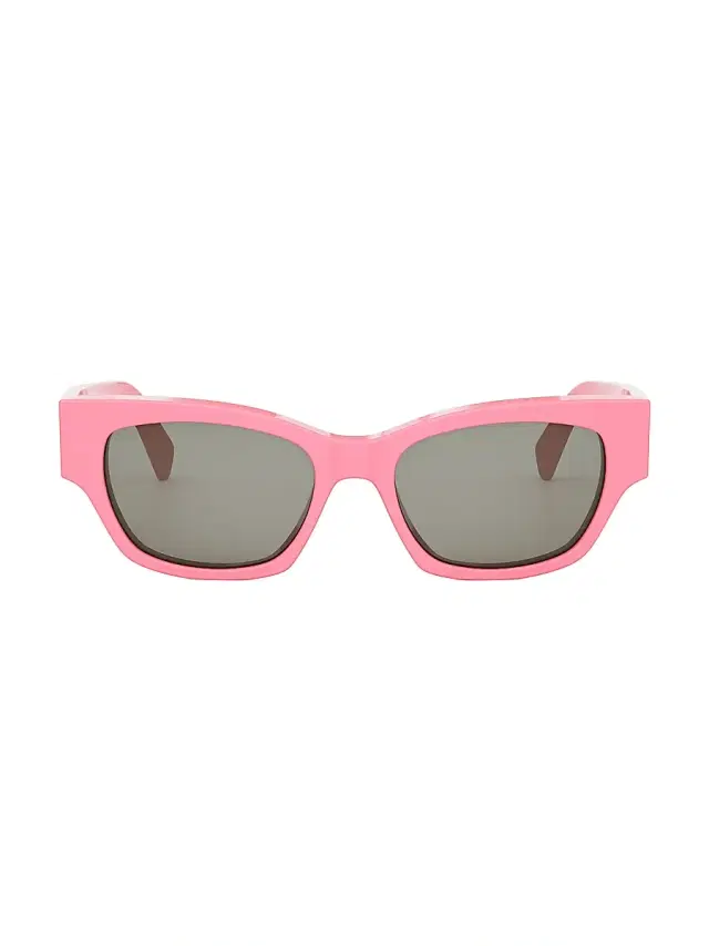 CELINE Women's 54MM Rectangular Sunglasses - Pink Smoke
