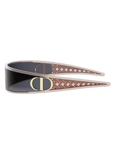 Dior Women's VeryDior M1U 91MM Mask Sunglasses - Shiny Pink And Gradient Smoke | Thumbnail 3