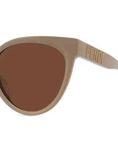 Fendi Women's 56MM Rounded Cat Eye Sunglasses - Shiny Beige Roviex | Thumbnail 2