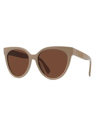 Fendi Women's 56MM Rounded Cat Eye Sunglasses - Shiny Beige Roviex | Thumbnail 1