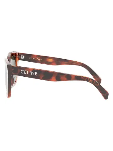 Celine Women's Monochroms 56MM Geometric Sunglasses - Orange Animal Print Smoke | Thumbnail 3