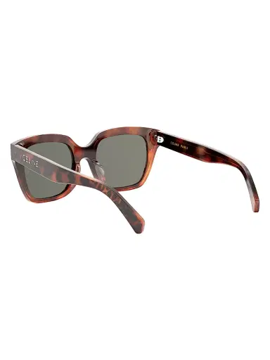 Celine Women's Monochroms 56MM Geometric Sunglasses - Orange Animal Print Smoke | Thumbnail 4