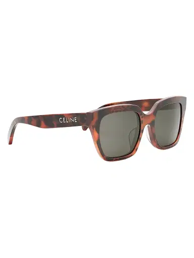 Celine Women's Monochroms 56MM Geometric Sunglasses - Orange Animal Print Smoke | Thumbnail 8