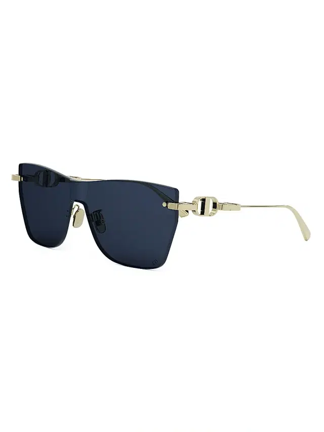 Dior Women's CD Chain M3U 143MM Butterfly Sunglasses - Dark Blue Gold