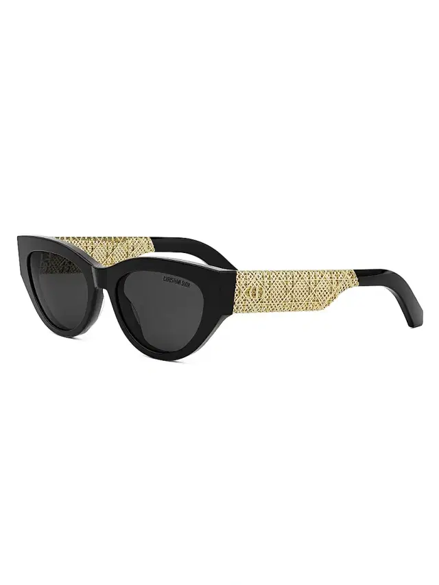 Dior Women's DioRésille B1I Cat-Eye Sunglasses - Dark Grey Black Gold