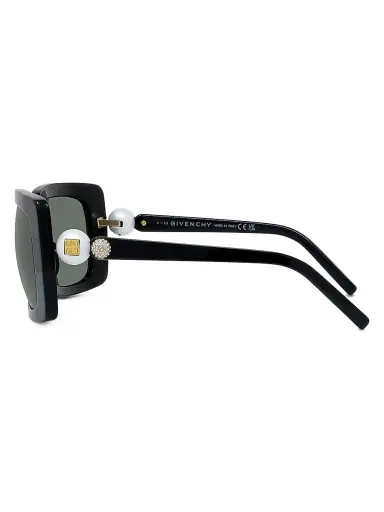 Givenchy Women's Pearl 54MM Square Sunglasses - Shiny Black Light Green | Thumbnail 3 Givenchy Women's Pearl 54MM Square Sunglasses - Shiny Black Light Green | Thumbnail 3