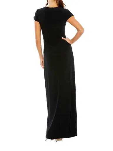 Mac Duggal Women's Ieena Beaded Cap-Sleeve Gown | Thumbnail 2 Mac Duggal Women's Ieena Beaded Cap-Sleeve Gown | Thumbnail 2