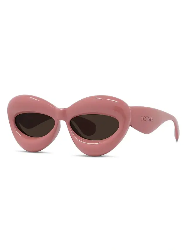 LOEWE Women's 55MM Cat-Eye Sunglasses - Shiny Pink