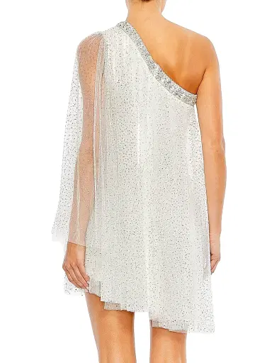 Mac Duggal Women's Rhinestone A-Line Mini Dress | Thumbnail 3