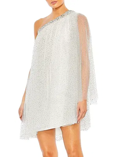 Mac Duggal Women's Rhinestone A-Line Mini Dress | Thumbnail 1