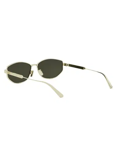 Dior Women's Cannage B1U 57MM Oval Sunglasses - Dark Green Gold | Thumbnail 4