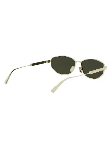 Dior Women's Cannage B1U 57MM Oval Sunglasses - Dark Green Gold | Thumbnail 6
