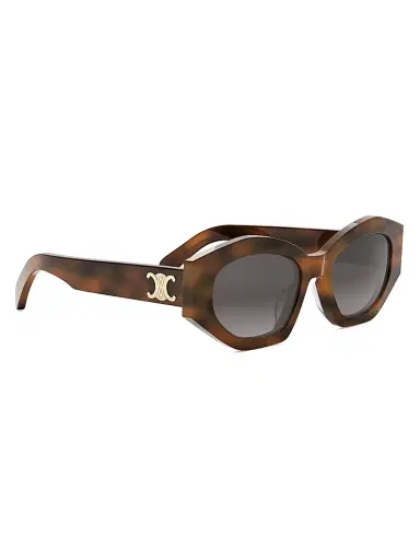 Celine Women's Triomphe Cat-Eye Sunglasses - Blonde Havana Gradient Brown | Thumbnail 8