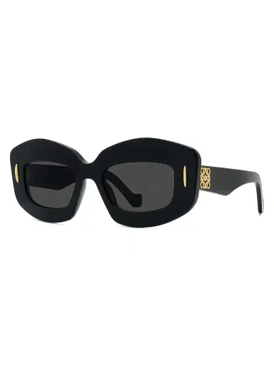 Loewe Women's Chunky Anagram 49MM Rectangular Sunglasses - Black | Thumbnail 2 Loewe Women's Chunky Anagram 49MM Rectangular Sunglasses - Black | Thumbnail 2