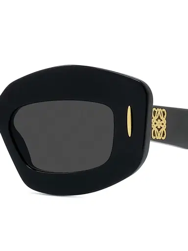 Loewe Women's Chunky Anagram 49MM Rectangular Sunglasses - Black | Thumbnail 3 Loewe Women's Chunky Anagram 49MM Rectangular Sunglasses - Black | Thumbnail 3