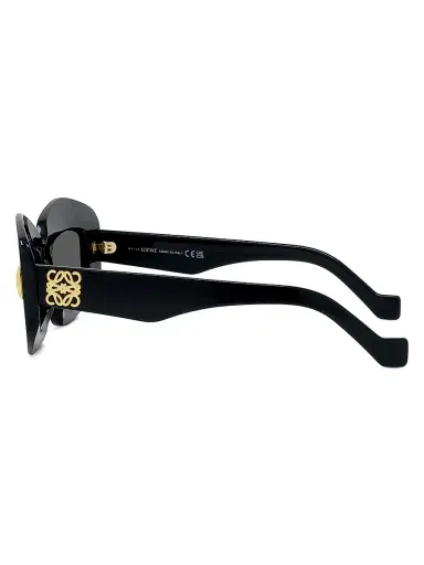 Loewe Women's Chunky Anagram 49MM Rectangular Sunglasses - Black | Thumbnail 4 Loewe Women's Chunky Anagram 49MM Rectangular Sunglasses - Black | Thumbnail 4
