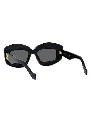 Loewe Women's Chunky Anagram 49MM Rectangular Sunglasses - Black | Thumbnail 5 Loewe Women's Chunky Anagram 49MM Rectangular Sunglasses - Black | Thumbnail 5