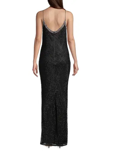 Mac Duggal Women's Beaded Column Gown - Black | Thumbnail 5