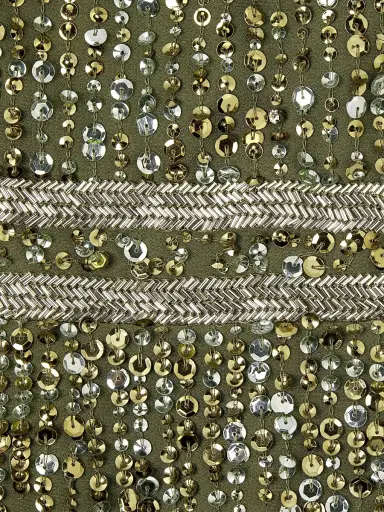 Mac Duggal Women's Beaded Column Gown - Olive - Size 4 | Thumbnail 6