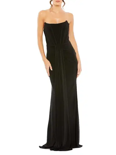 Mac Duggal Women's Ieena Strapless Jersey Gown | Thumbnail 2 Mac Duggal Women's Ieena Strapless Jersey Gown | Thumbnail 2