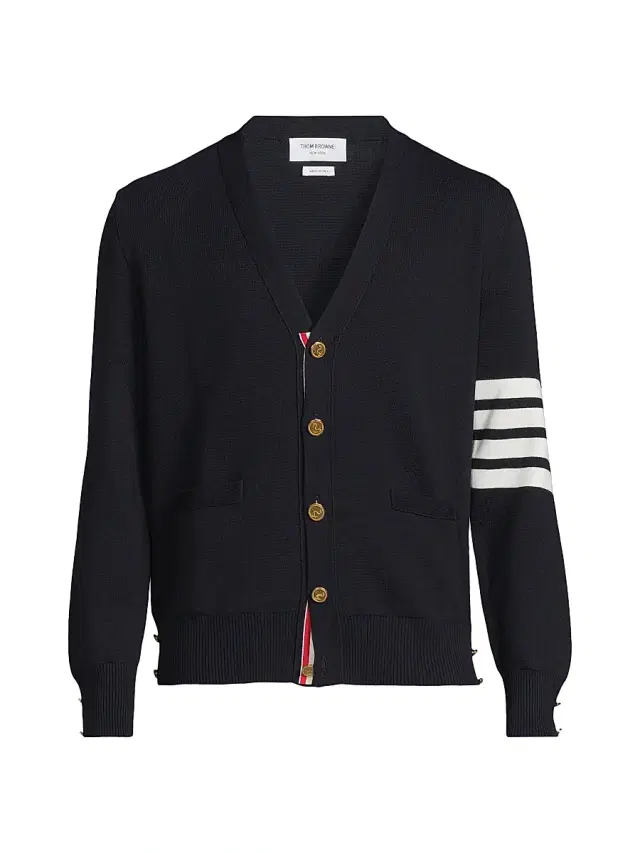 Thom Browne Men's Milano 4-Bar Cotton Cardigan - Navy