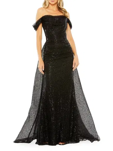 Mac Duggal Women's Sequined Off-The-Shoulder Gown - Sage | Thumbnail 1