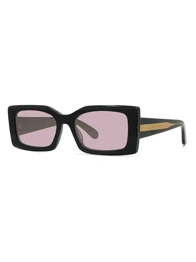 Stella McCartney Women's 2001 54MM Rectangular Sunglasses - Black Lavender