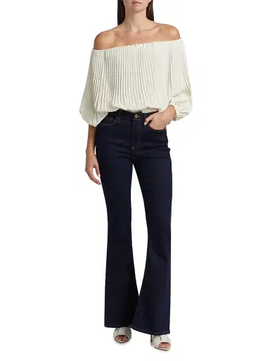 A.L.C. Women's Sienna Pleated Off-The-Shoulder Blouse | Thumbnail 2 A.L.C. Women's Sienna Pleated Off-The-Shoulder Blouse | Thumbnail 2