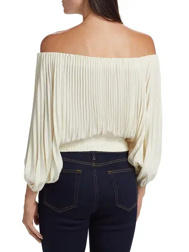 A.L.C. Women's Sienna Pleated Off-The-Shoulder Blouse | Thumbnail 5 A.L.C. Women's Sienna Pleated Off-The-Shoulder Blouse | Thumbnail 5