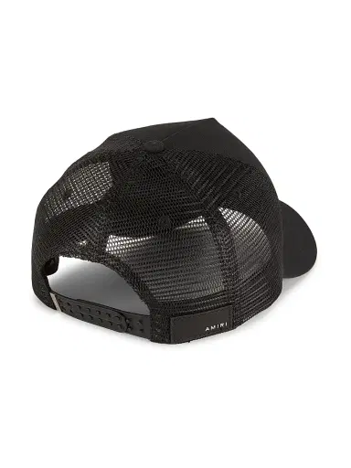 AMIRI Men's Star Leather Trucker Hat - Black White | Thumbnail 2