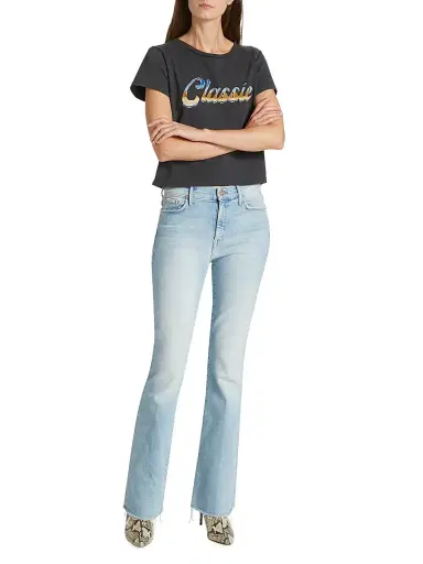 Mother Women's Weekender Fray Mid-Rise Flared Jeans - California Cruiser | Thumbnail 2