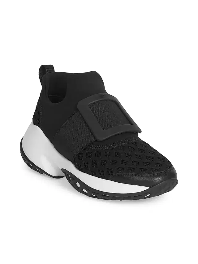 Roger Vivier Women's Viv Run Neoprene Sneakers - Black