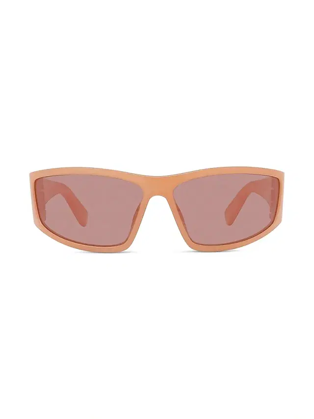 Stella McCartney Women's Fashion Show 70MM Wrap Sunglasses - Salmon