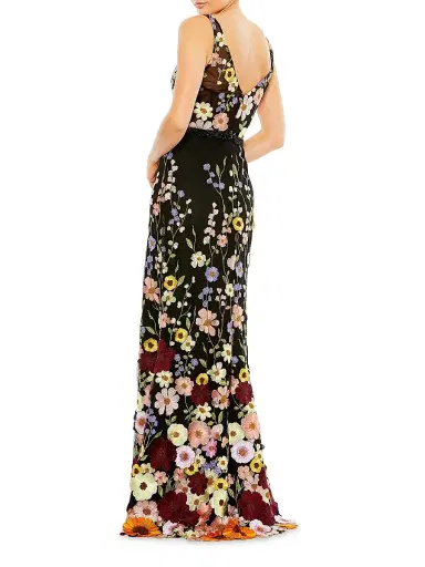 Mac Duggal Women's Mac Floral-Embroidered Tulle Gown | Thumbnail 3