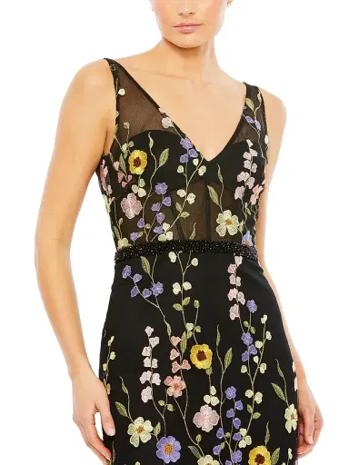 Mac Duggal Women's Mac Floral-Embroidered Tulle Gown | Thumbnail 4