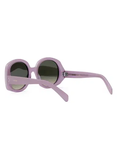 CELINE Women's Bold 3 Dots 53MM Round Sunglasses - Shiny Lilac | Thumbnail 4 CELINE Women's Bold 3 Dots 53MM Round Sunglasses - Shiny Lilac | Thumbnail 4