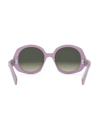 CELINE Women's Bold 3 Dots 53MM Round Sunglasses - Shiny Lilac | Thumbnail 5 CELINE Women's Bold 3 Dots 53MM Round Sunglasses - Shiny Lilac | Thumbnail 5