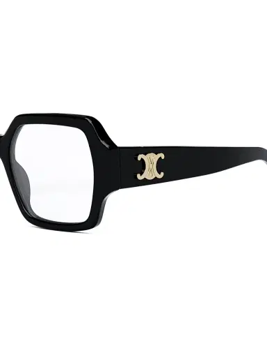 CELINE Women's Triomphe 52MM Square Optical Eyeglasses - Black | Thumbnail 3