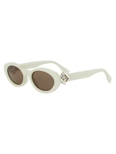 Fendi Women's Diamond Black 53MM Oval Sunglasses - Yellow Brown | Thumbnail 1 Fendi Women's Diamond Black 53MM Oval Sunglasses - Yellow Brown | Thumbnail 1