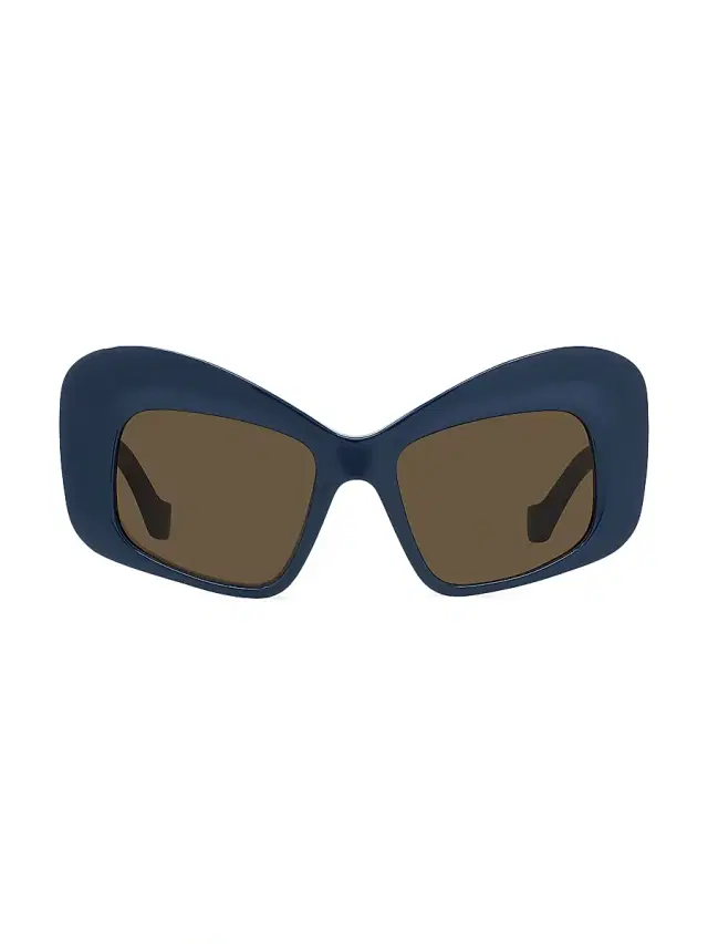 LOEWE Women's Anagram 51MM Butterfly Sunglasses - Blue Brown