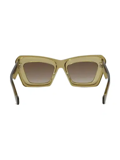 Loewe Women's Anagram 51MM Cat-Eye Sunglasses - Shiny Dark Green Gradient Brown | Thumbnail 5