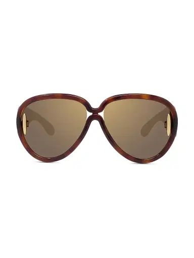 LOEWE Women's Paula's Ibiza 65MM Pilot Sunglasses - Dark Havana Brown Mirror | Thumbnail 2 LOEWE Women's Paula's Ibiza 65MM Pilot Sunglasses - Dark Havana Brown Mirror | Thumbnail 2